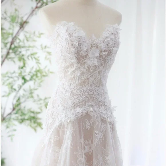 Elegant Lace Wedding Dress - Picture 3 of 7